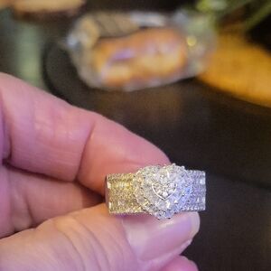 Heart-shaped Simulated Diamond Ring Size 9